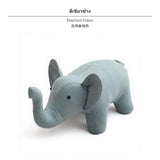 Maxbell Creative creature Ottoman for children Adults, Elephant Cartoon Footstool, Plush Shoe Changing Bench, Multi-Function Decorative Stool, sturdy Wood Frame & Linen Cover, Living Room Entryway Bedroom Ox Gray