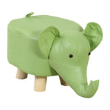 Maxbell Small Elephant Stool Doorstep Shoe Changing Stool for Hallway Patio Bathroom Green