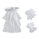 Maxbell Lace Jabot and Cuffs Set Steampunk Clothing Accessories Colonial Lace Collar