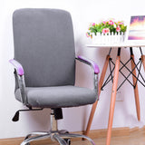 Thicken Chair Cover Comfortable Office  Seat Swivel Chair Slipcover Gray