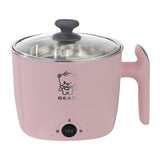 Maxbell Electric Hot Pot Lazy Pot Ramen Cooker Mini Cooker for Pasta Cooking Noodles Pink