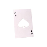 Maxbell 2xMultifunction Credit Card Size Bottle Openers Sturdy Ace Poker Opener Silver