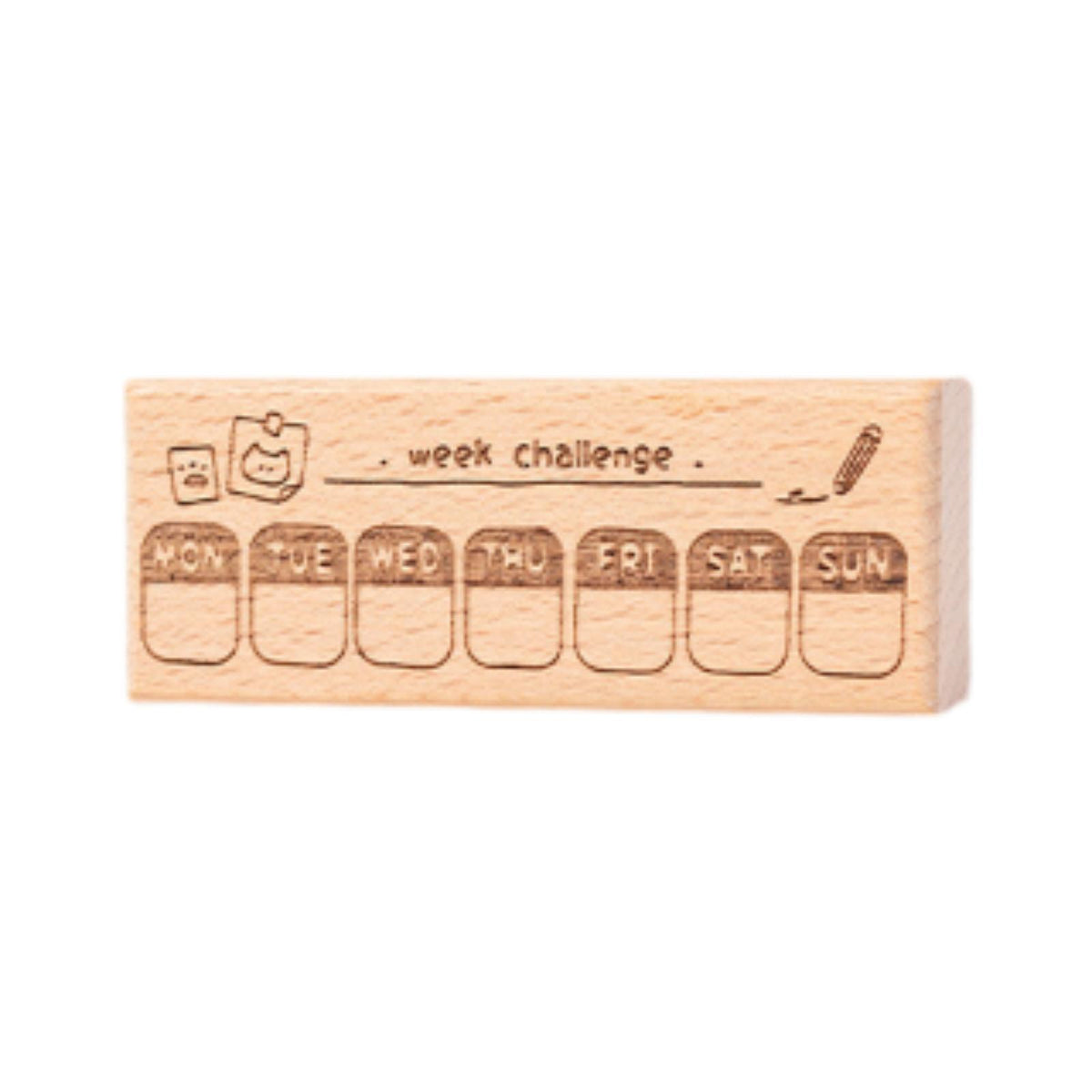 Maxbell Wood Mounted Rubber Stamp Lightweight Versatile for Drawing Painting Journal Style C