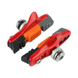 Maxbell 2Pcs Bike Brake Pads No Noise Cycle Brake Parts for Front and Back Wheel Red