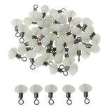 Maxbell Maxbell Fishing Swivels Double Hole Line Sinker Hook Connector White Luminous 8x12mm