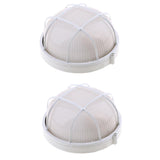 2Pcs Sauna/ Steam Room Light with Metal Guard Accessory Round