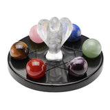 Maxbell 3D Crystal Qixing Array Ornament Cut Glass Miniature Desktop Decor Rainbow
