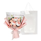 Maxbell Crochet Flowers Bouquet for Valentine's Day Father's Day Wedding Party Decor Pink