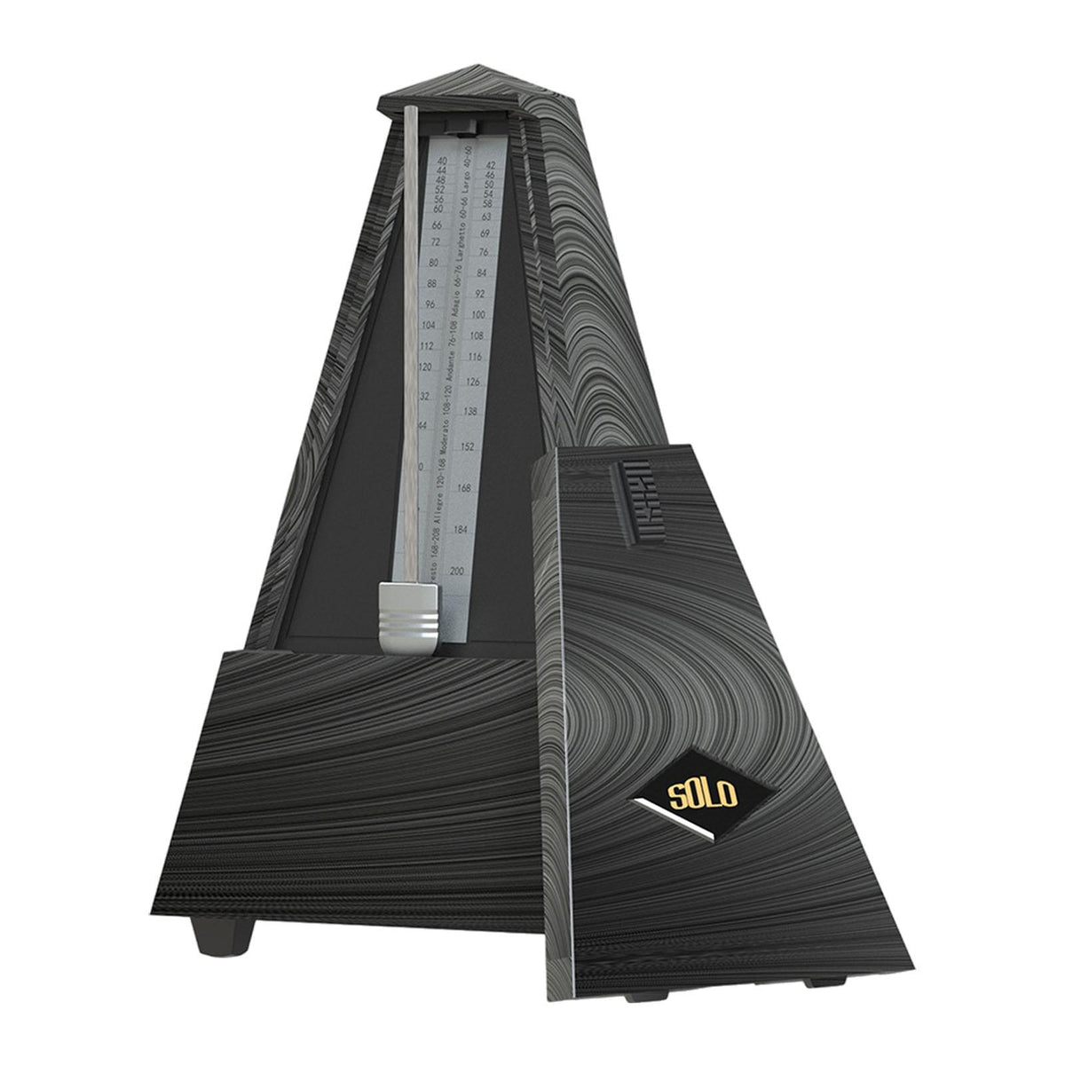 Maxbell Metronome Mechanical Professional Portable Pyramid for Violin Ukulele Guitar Argent