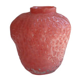 Maxbell Strawberry Vase Decorative Cute Mini Flower Vase for Kitchen Desk TV Cabinet Pink