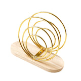 Maxbell Napkin Holder Upright Stand Tissue Dispenser for Picnic Buffet Dinner Tables Circle gold