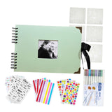 Maxbell Scrapbook Album Supplies Multifunctional for Wedding Anniversary Baby Shower Light Green