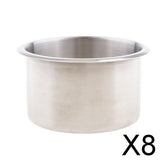 Maxbell 8xStainless Steel Recessed Cup Drink Holder for Marine Boat RV Camper 90x55mm