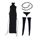 Maxbell 1:6 Female Tie up Dress Set Women Costume 12'' Action Figures Body Accessory