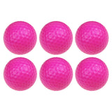 Maxbell 6Pcs Golf Floating Balls Practical Practice Aid for Golfers Pool Competition Pink