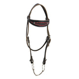 Maxbell Horse Bridle with Reins PU Leather Western Saddles Harness Horse Riding Rope Black