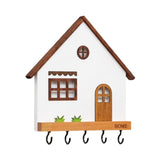 Maxbell Wooden Key Holder 5 Hooks Sturdy Wooden Key Hook for Entryway Indoor Hallway Black