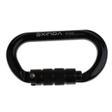 Maxbell Oval Climbing Carabiner 25KN Aluminum Auto Locking Carabiner black - Aladdin Shoppers