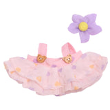 Maxbell 2xMini Doll Clothes Hair Accessory Dress up for Cloth Dolls Pendant Doll Dolls pink