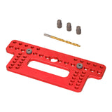 Maxbell Drawer Pull Drill Hole Handle Pitch Punch Locator for Flip Cover Hinge Shelf red