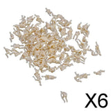Maxbell 6xModel Train Unpainted Seated People Passangers Figures 1.5cm
