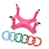 Maxbell Inflatable Pool Ring Toss Toy Practical PVC Premium Party Supplies Water Toy Flamingo