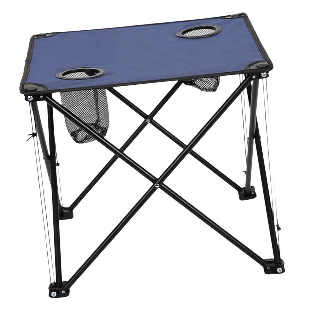 Maxbell Folding Table Compact Table Portable Iron for 2 People for Beach Camping BBQ blue