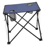 Maxbell Folding Table Compact Table Portable Iron for 2 People for Beach Camping BBQ blue