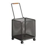 Maxbell Shopping Cart Heavy Duty Portable Utility Cart for Grocery Household Luggage Black