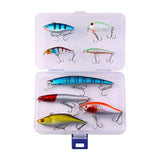 Maxbell Multi Jointed Fishing Lures Portable Lifelike Swimbaits for Trout Perch Pond 8pcs