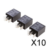 Maxbell 10x3 Pieces 24V 30A Car Automotive Van Boat Electronic 5 Pin SPST Relays