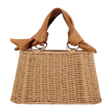 Maxbell Beach Bag for Women Retro Design Supplies Handbag for Birthday Holiday Daily Brown