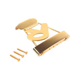 Maxbell Guitar Tailpiece Adjustable with Screws Replace Part Accessories Bass Bridge Gold