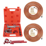 Maxbell Generic 25ft 3/16 1/4 Copper Coated Brake Line Kit Auto Car Flaring Tool Kit