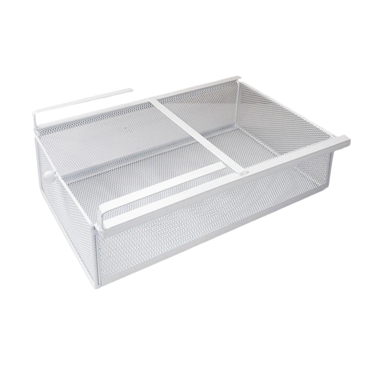 Maxbell Hanging Pullout Drawer Basket Slide in Basket Organizer for Home Pantry Dorm White Widen