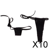 10x1/6 Scale Female Soldier Beach Bikini Suit for 12'' Action Figure Black