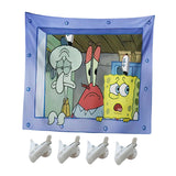 Spongebob Cartoon Tapestry Novelty for Dormitory Wall Dorm Decor Living Room Style E