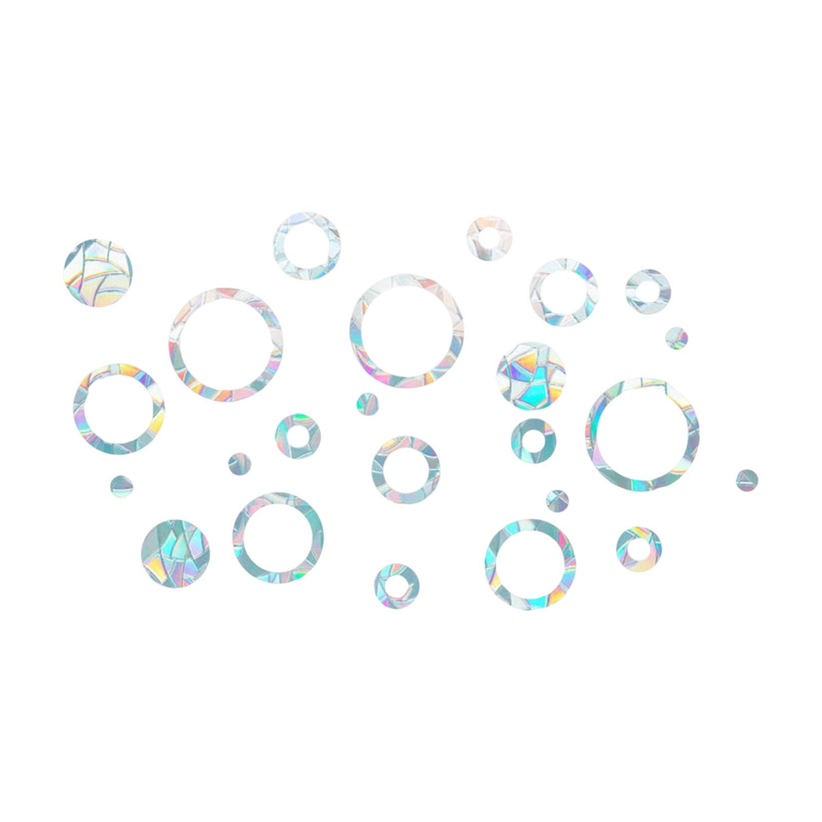 Maxbell Maxbell Static Rainbow Window Clings Stickers Decal Art Decor DIY Supplies Mural 24pcs Ring