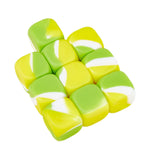 Maxbell 10Pcs 16mm Blank Dice Six Sided Dice for Board Games Custom Making Classroom Yellow Green