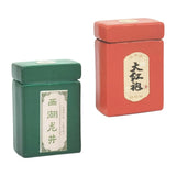 Maxbell 2 Pieces 1:12 Scale Metal Sealed Jar Alloy Miniature tea Storage Jar