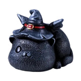 Maxbell Resin Cat Tea Pet Collecting Artwork Cat Statue for Cabinet Bookcase Bedroom B