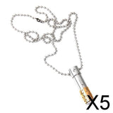 Maxbell 5xStainless Steel Bullet Cremation Ash Holder Urn Pendant Necklace Gold L