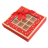 Chocolate Box 25 Grids Valentines Day Gift for Families Thanksgiving Wedding Red