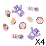 Maxbell 4xBeach Bag Charms Accessories 1.2cm Long DIY Handmade PVC Totes Charm Inserts