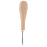 Maxbell 4 Pieces Wooden Handle Leather Stitcher Sewing Steel Awl for Leather Crafts