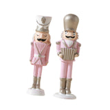 Christmas Nutcracker Statue Party Decor Xmas Figurine for Shelf Home Holiday Small 2  Pieces