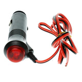 Maxbell 2x1m 12V/24V Car Cigarette Lighter Power Cord Socket Plug Switch for Red LED