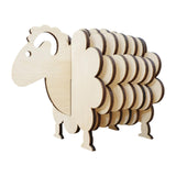 Maxbell Wood Coasters Table Decor Non Slip Gifts Sheep Shaped Coasters for Mugs Cups Wood
