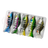 Maxbell 5Pcs Fishing Lures Vivid Multi Jointed Swimbaits for Angler Adults Men Women