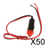 Maxbell 50xCigarette Lighter Plug Cable Car Power Supply Inverter Adapter Wire 12V 10A